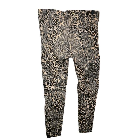J Brand Houlihan Snow Leopard Skinny Cargo Stretch Pants Women’s Size 27  Zipper - Picture 2 of 12